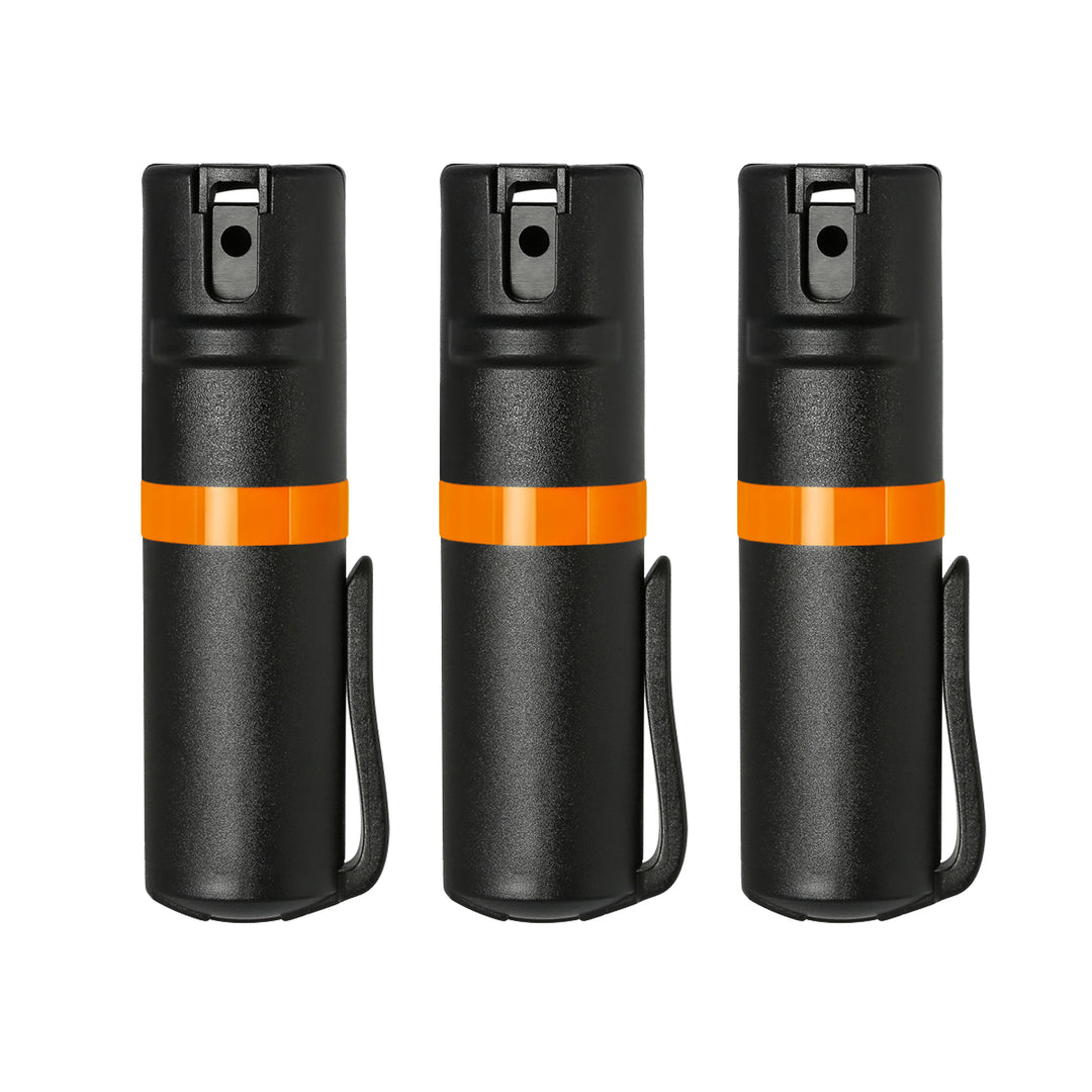 POM Black Clip 3-Pack - Black + Orange