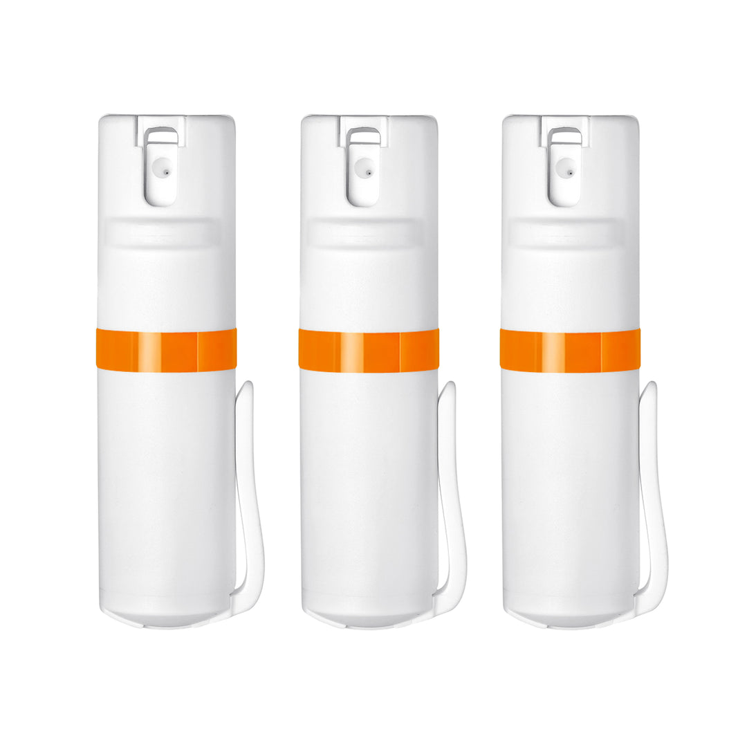 POM White Clip 3-Pack - White + Orange