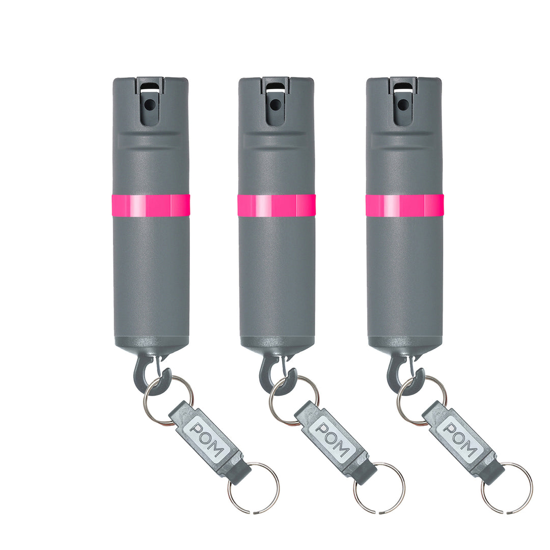 POM Grey Snap 3-Pack - Grey + Pink