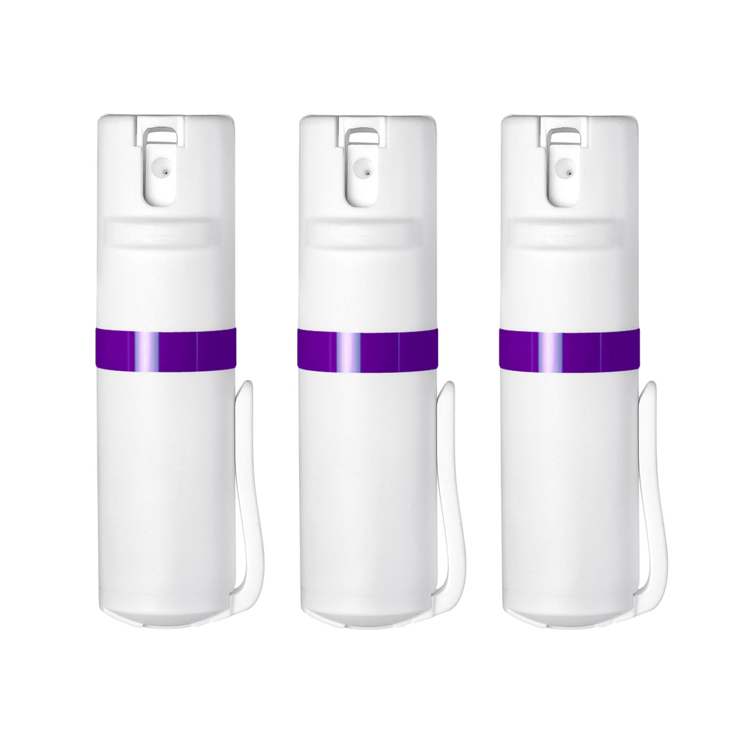 POM White Clip 3-Pack - White + Purple