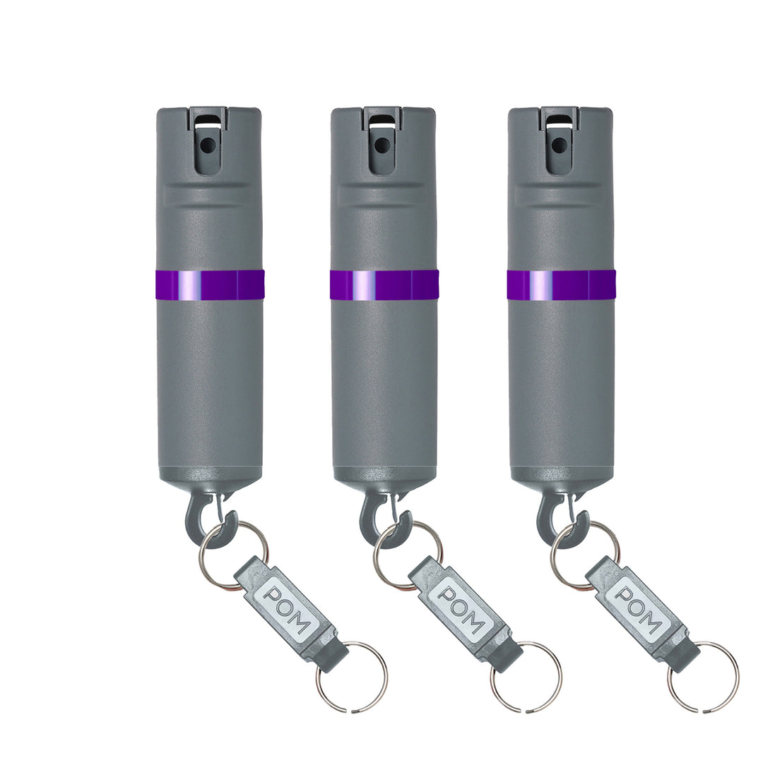 POM Grey Snap 3-Pack - Grey + Purple