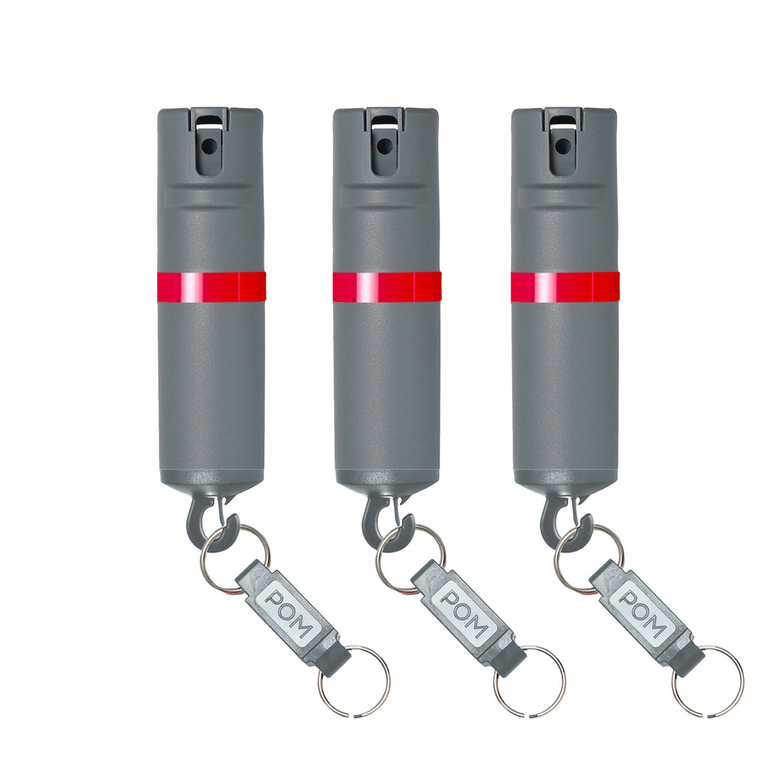 POM Grey Snap 3-Pack - Grey + Red