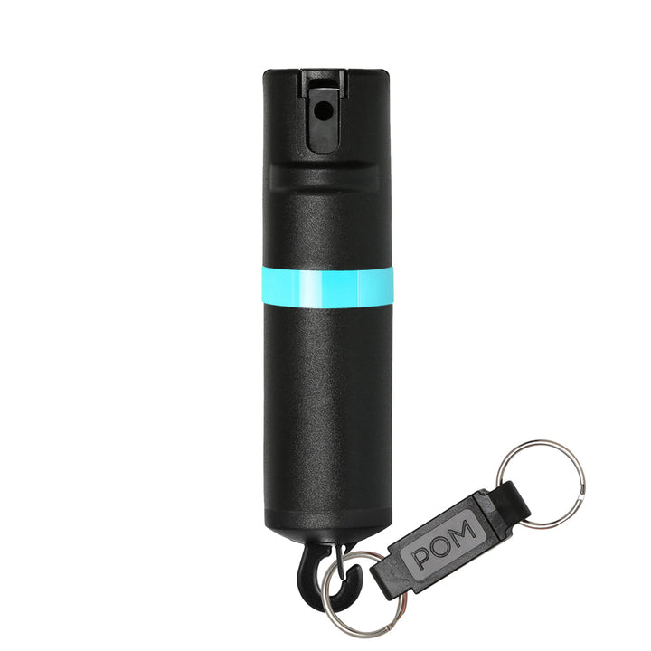 POMPepperSprayBlackAquaKeychain#color_black-x-aqua