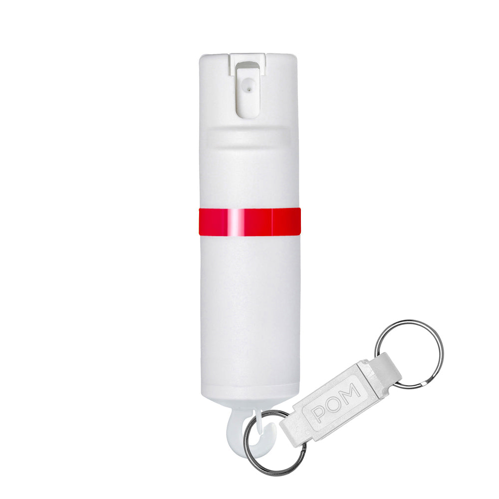 POMPepperSprayWhiteRedKeychain#color_white-x-red