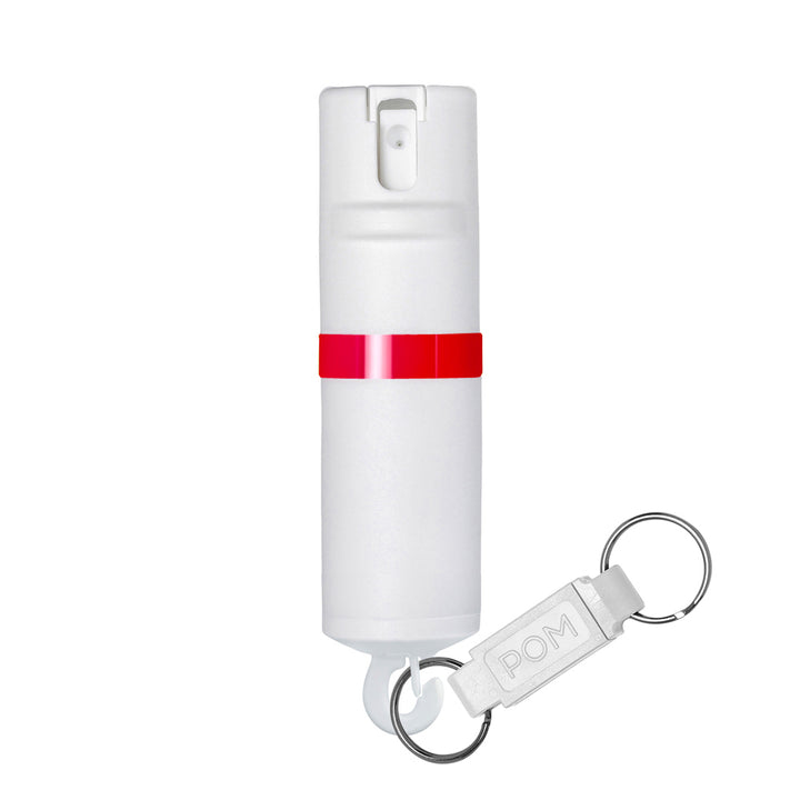 POMPepperSprayWhiteRedKeychain#color_white-x-red
