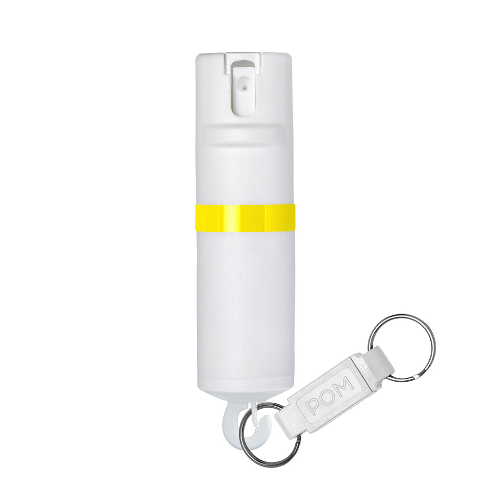 POMPepperSprayWhiteYellowKeychain#color_white-x-yellow