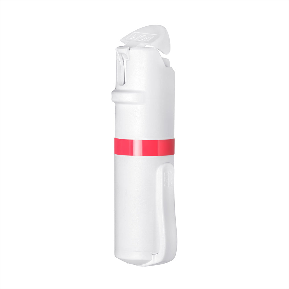 POM Clip - White + Coral