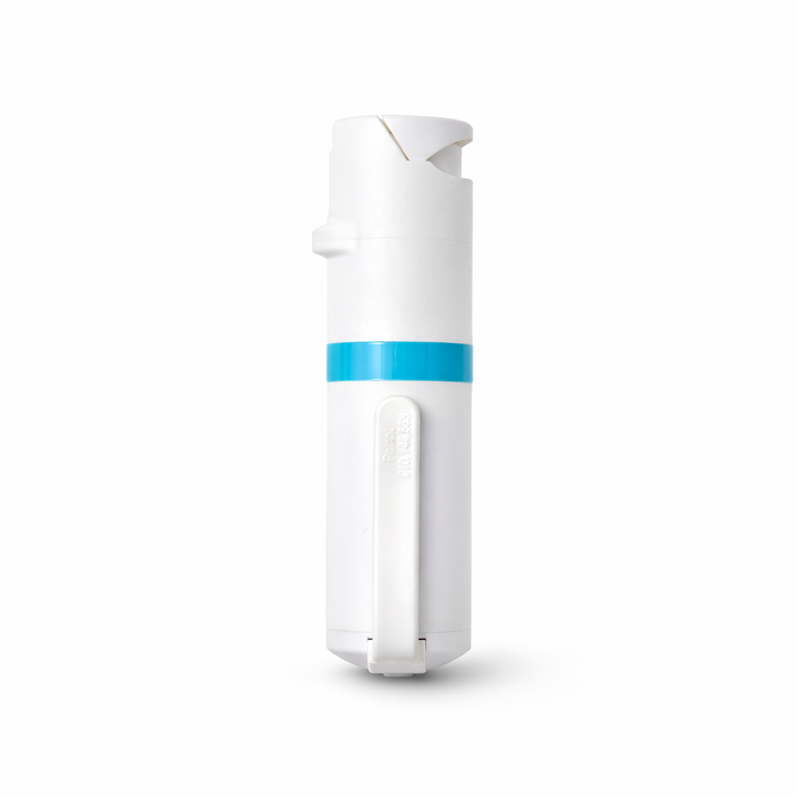 White and blue pepper spray on a white background #color_white-x-aqua