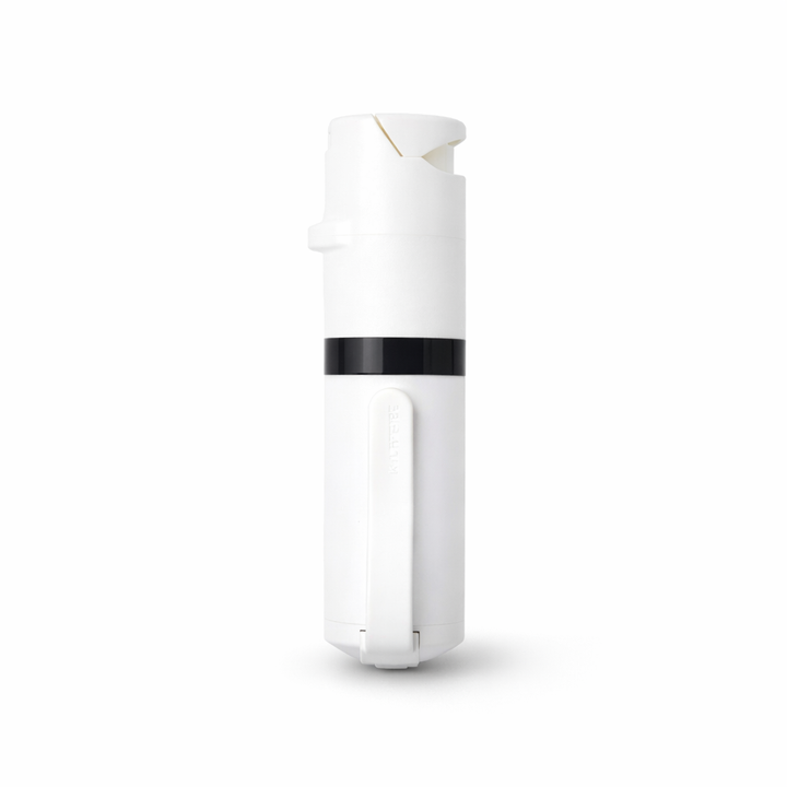 White and black pepper spray product on a white background #color_white-x-black