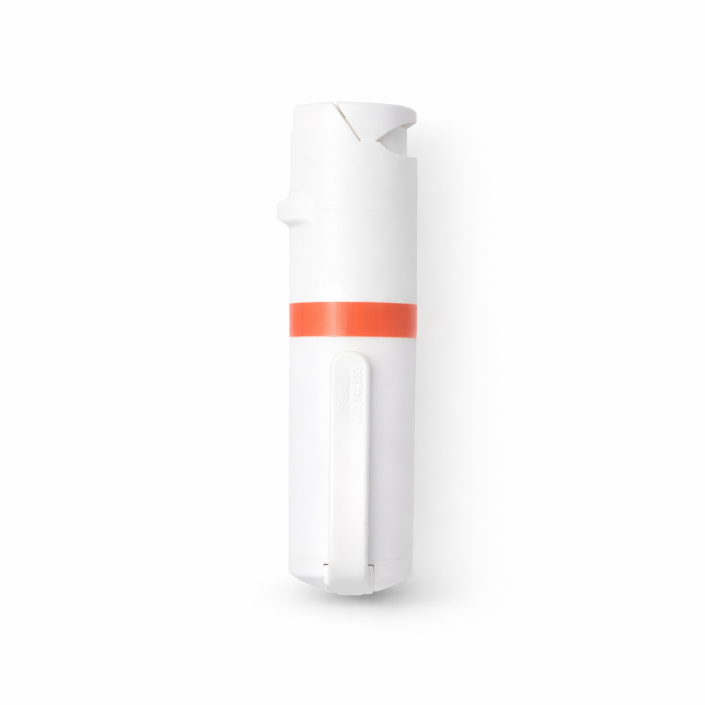 White and orange pepper spray on a white background #color_white-x-coral