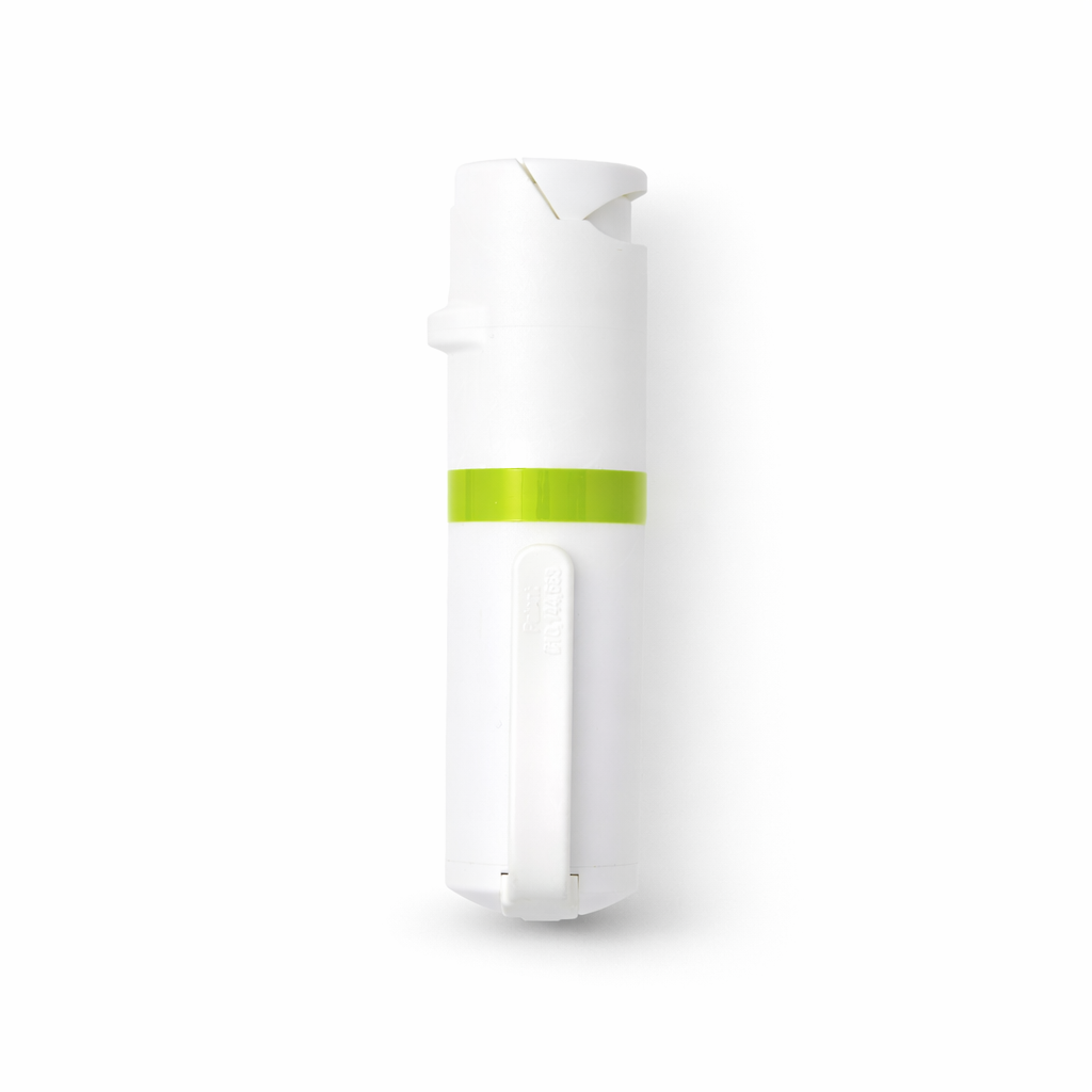 White and green pepper spray tool on a white background #color_white-x-lime