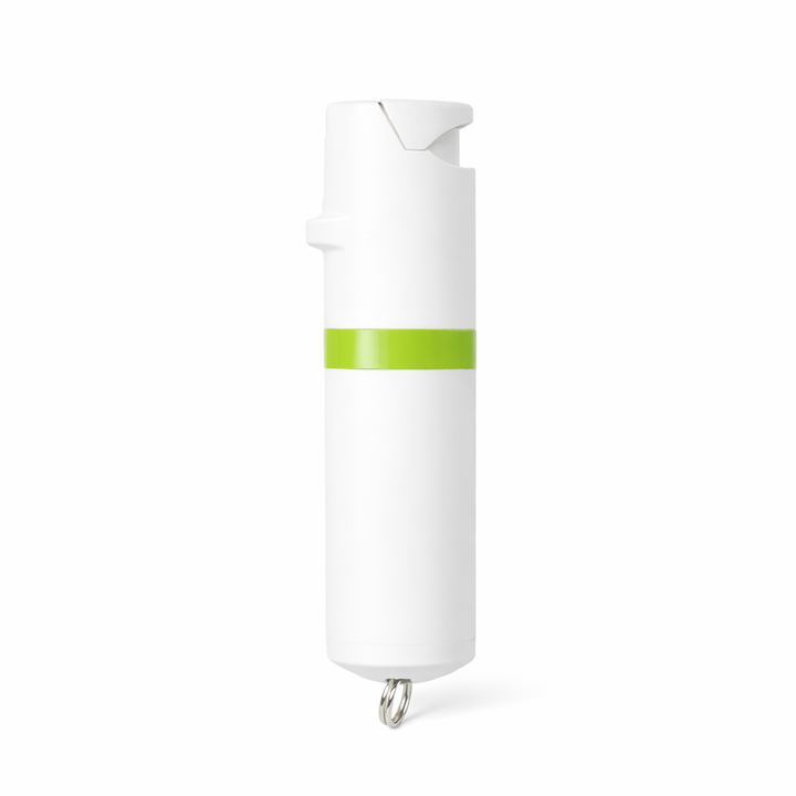 White and green pepper spray tool on a white background #color_white-x-lime