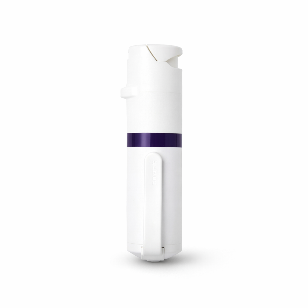 White and purple pepper spray device on a white background #color_white-x-purple