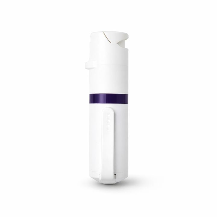 White and purple pepper spray device on a white background #color_white-x-purple