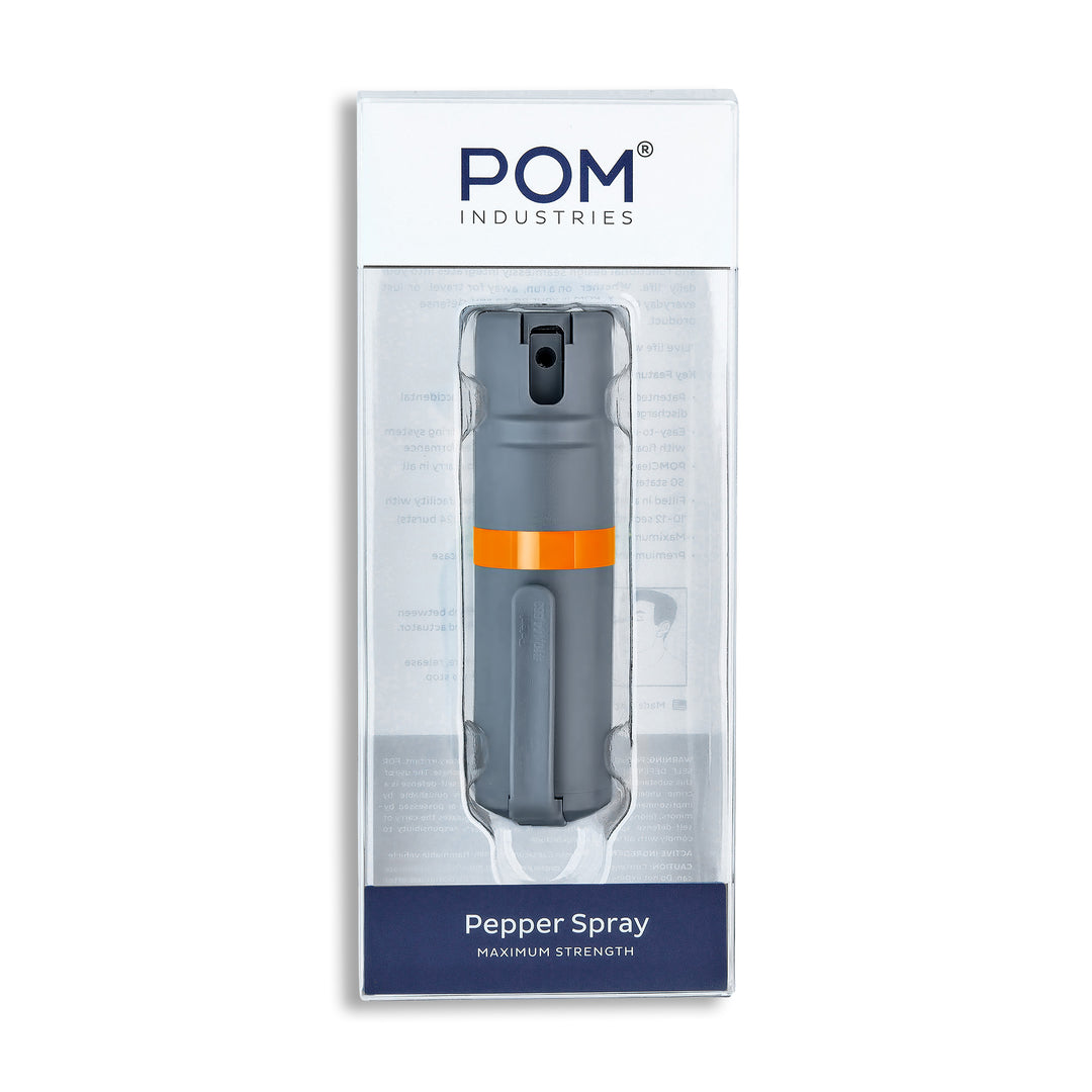 POM Clip - Grey + Orange