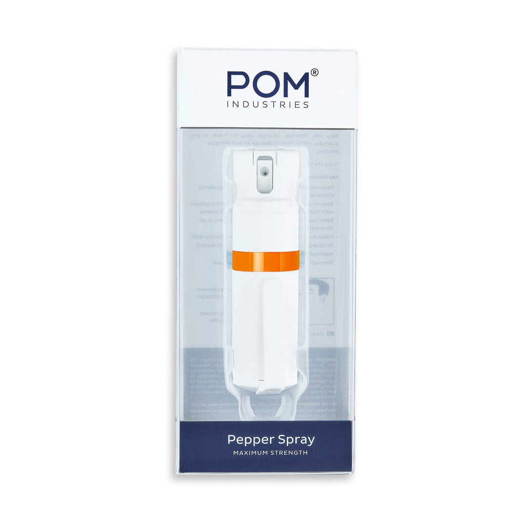 POM Clip - White + Orange