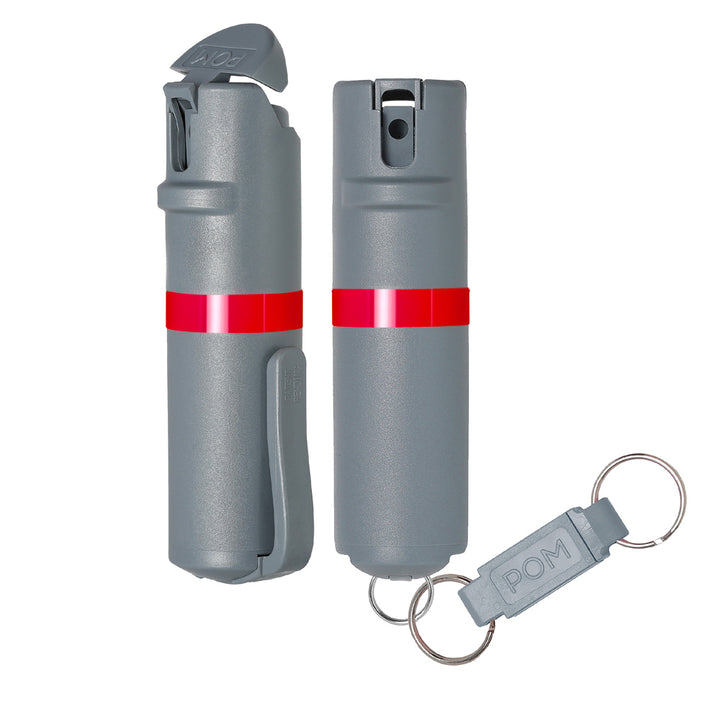 POMPepperSprayGreyRedClipKey#color_grey-x-red