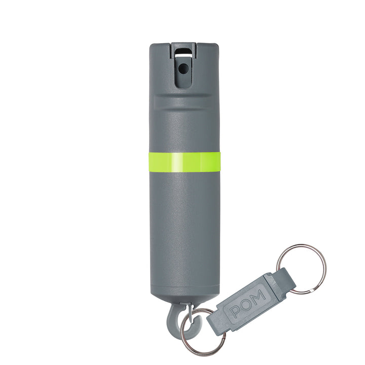 POMPepperSprayGreyLimeKeychain#color_grey-x-lime