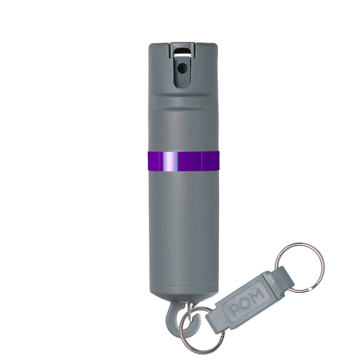 POMPepperSprayGreyPurpleKeychain#color_grey-x-purple