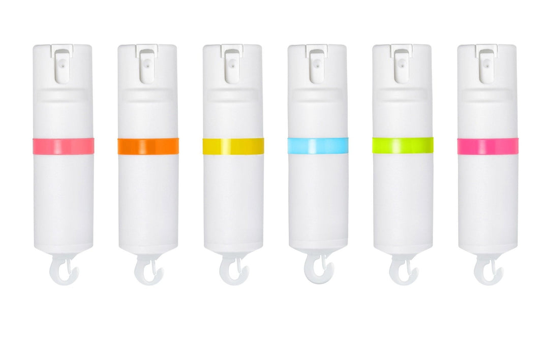 White POM Pepper Spray 6 Pack